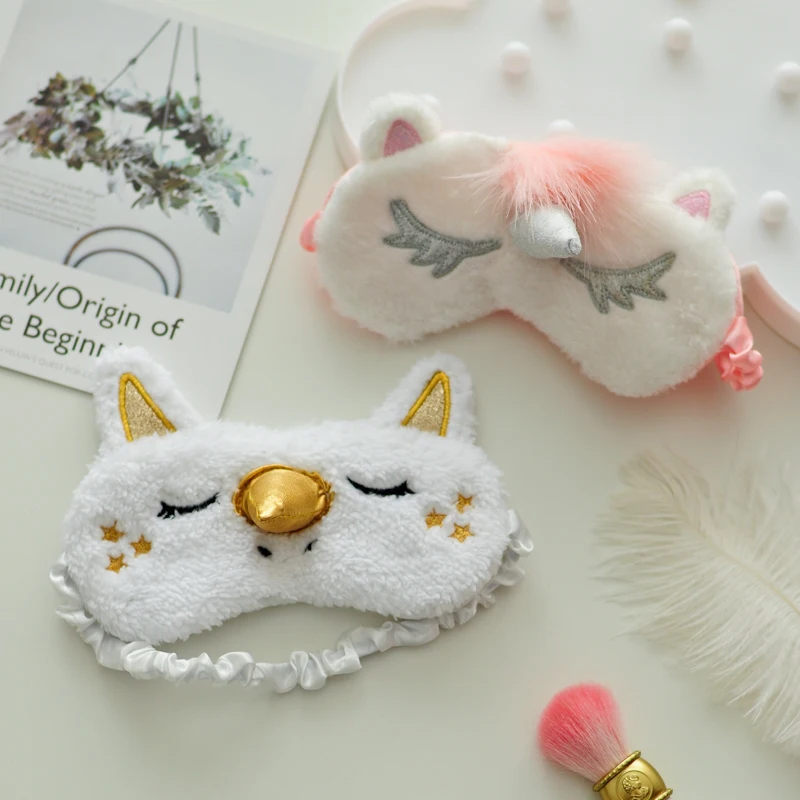 

1Pcs Unicorn Cute Sleeping Mask Eye Shade Cover Patch for Girl Kid Teen Blindfold Travel Makeup Eye Care Tools Night Accessories