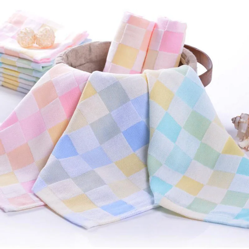 25*25cm Baby Wash Cloth Square Towel Cotton Kids Handkerchief Feeding Bathing Towels Randomly Face Hand Bath Towel Baby Stuff