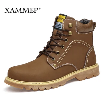 

Genuine Leather Men Shoes Brand Winter Shoes For Men Winter Boots Warm Plush Casual Shoes Spring Autumn Plus Big Size 48 Xammep