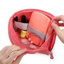 Convenience Travel Storage Bag Mesh Cloth Digital Gadget USB Cable Earphone Pen Pouch Case Pocket Cosmetic Organizer Shockproof