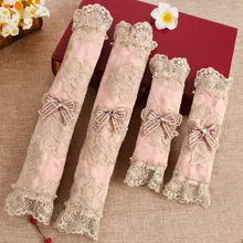 Лучшие продажи Ручка дверцы холодильника крышки вышитые кружева ручка обернуть дверь холодильника стенд ручки крышки 2 шт