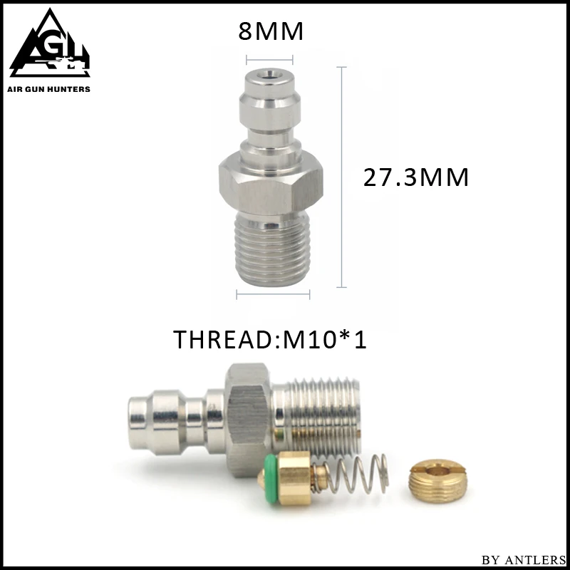 Пейнтбол PCP наполнение ниппель из нержавеющей стали 8 мм Воздушный бак Quick Release муфта с одним способом Foster M10* 1 BSP резьба