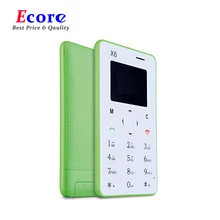 Aiek X6 Ultra Tipis Mini Sel Kartu Ponsel Mahasiswa Unlocked GSM Mini Saku Ponsel Bluetooth Multi Bahasa Rusia Keyboard(China)