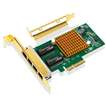 High Quanlity I350-T4 PCI-E Server Adapter Gigabit LAN Gigabit-NIC Network Card PCI Express x4 X8 X16 Low Profile RJ 45 Port