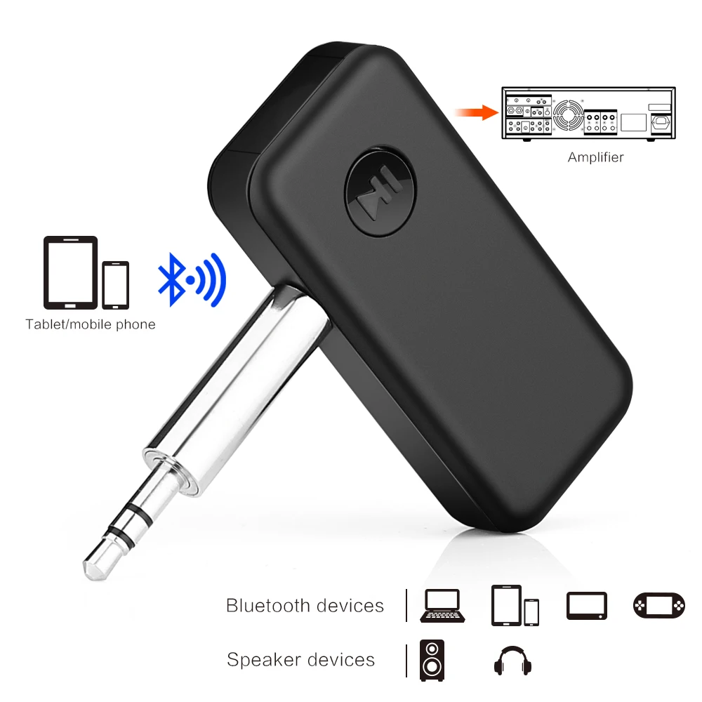 

Bluetooth Receiver Portable Wireless Streambot Adapter Hands-Free Car Kit for Speaker Home Car Streaming Audio System