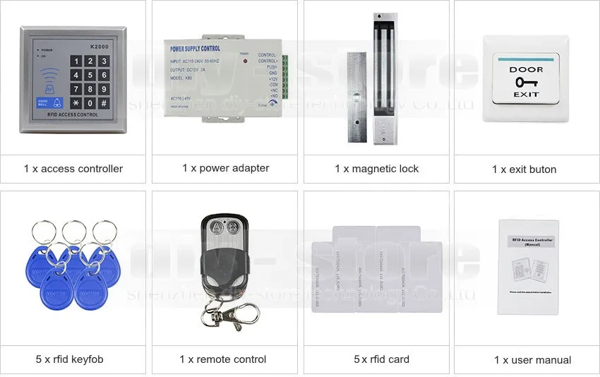 DIYSECUR полный 125 кГц Rfid Card Reader двери доступа Управление безопасности Системы комплект+ 280 кг Электрический магнитный замок K2000