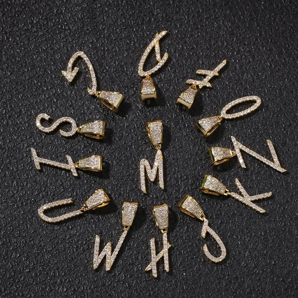 Ожерелье в стиле хип-хоп с подвеской в виде букв, комбинированное имя слов с фианитами, теннисное ожерелье, ювелирные изделия из циркония