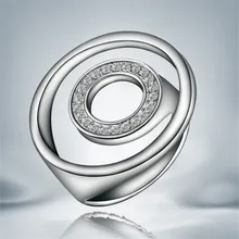 R074 fashion design silver finger ring with zircon unique personalized jewelry gift for a woman of high-quality hot