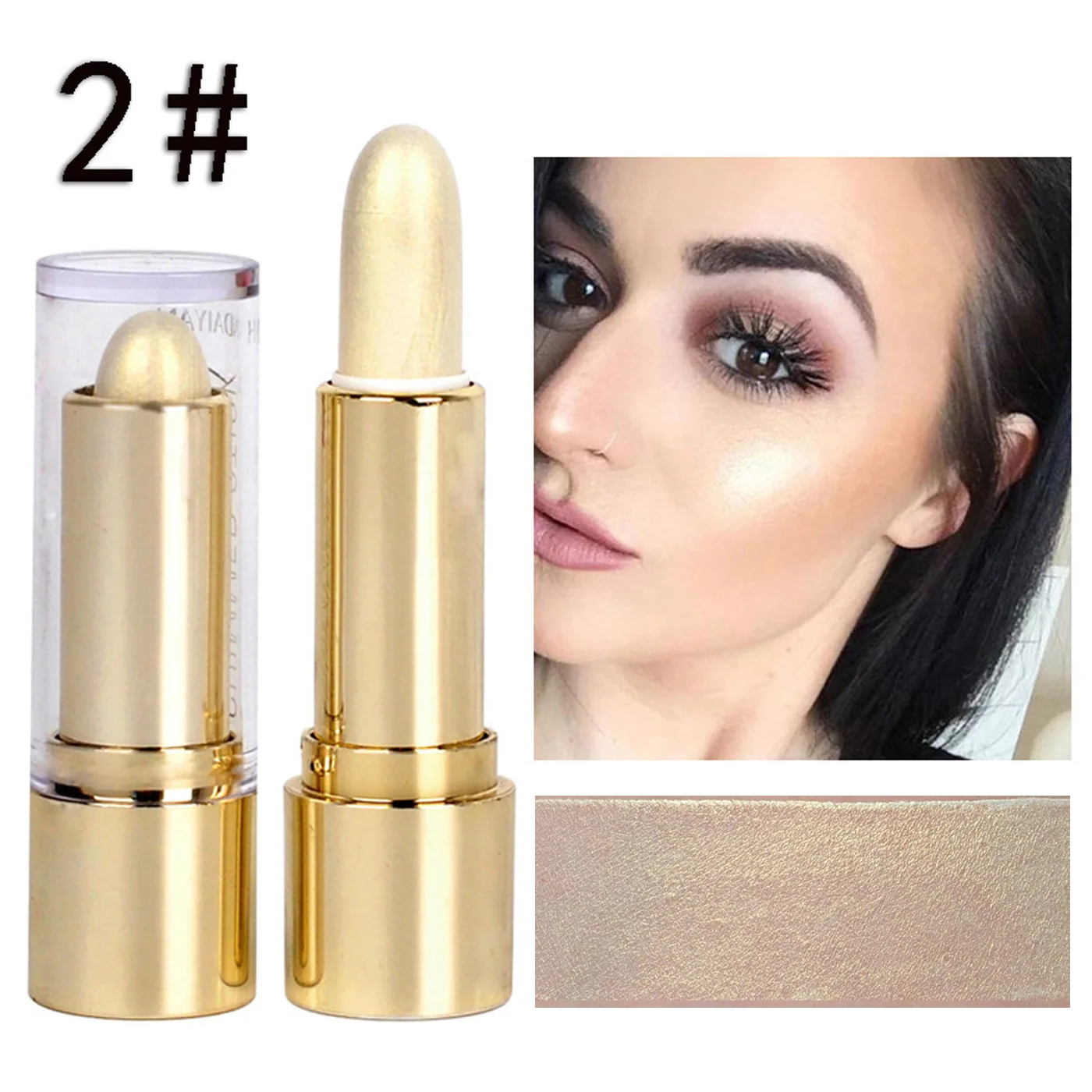

Highlighter Stick Cream Makeup Bronzers Illuminator Highlighters Maquillage Markers Long lasting Brighten Beauty Cosmetics