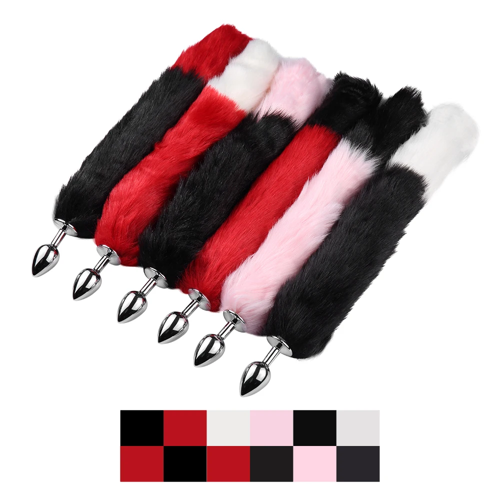 Fox Tail Anal Plug In Adult Games , Stainless steel Anal Pleasure Bead Butt Plug Stimulator Sex Products Flirt Toys For Women Fox Tail Anal Plug In Adult Games , Stainless steel Anal Pleasure Bead Butt Plug Stimulator Sex Products Flirt Toys For Women
