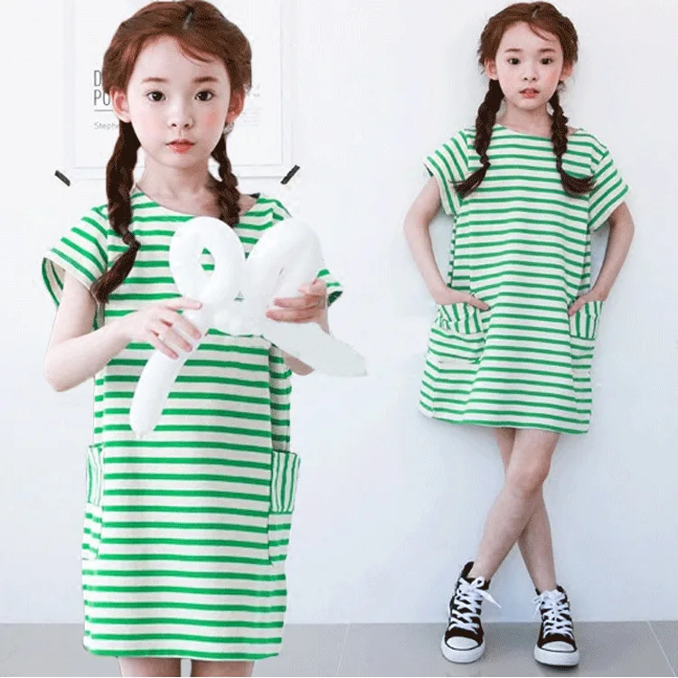 

2017 New Brand Children Girls Dress Summer Fashion Short Sleeve Kids Casual Dresses Princess Girls Sequins Vestido Clothing