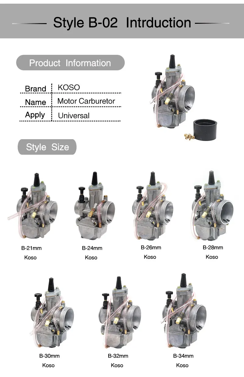 ZSDTRP универсальный для Keihin Koso OKO МОТОЦИКЛ КАРБЮРАТОР 21 24 26 28 30 32 34 мм с мощностью Jet Dirt Bike 2T 4T PWK Carburador