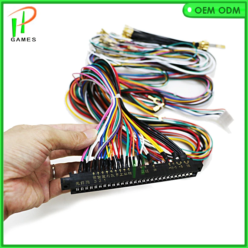 6 action button wires/Jamma 28 pin cabinet accessories Jamma Harness with 5