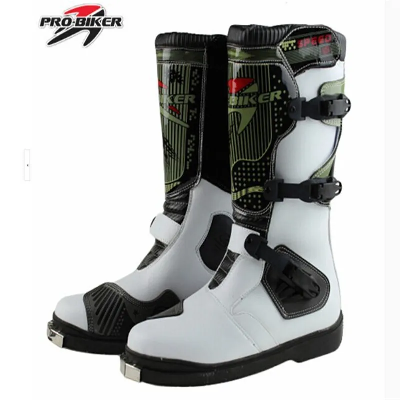 Pro Biker Microfiber Leather Motorcycle boots Racing shoes Speed motocross cross Village Boot off road motorcycle shoes men