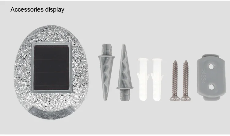 DE.SOUL Solar Rechargeable LED Solar Light Bulb Stone Lamp Outdoor Garden Lamp Decoration Wall Light Waterproof 14