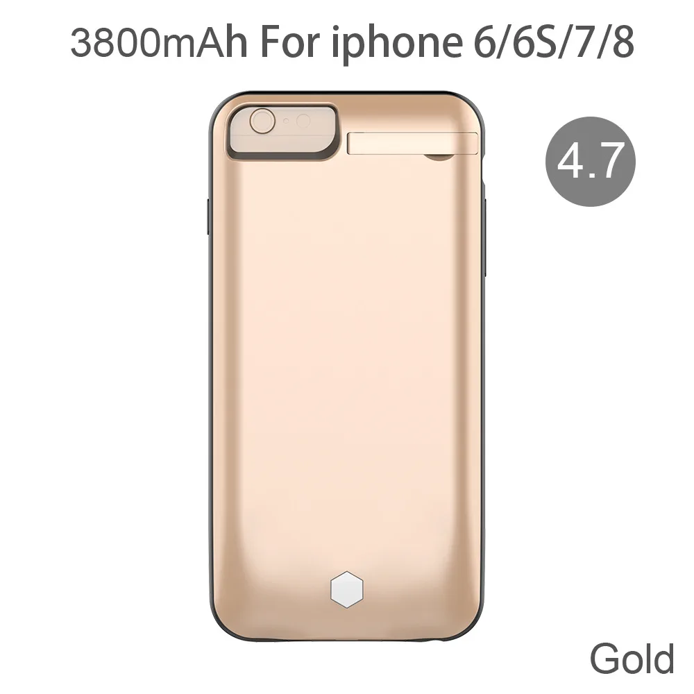 XGODY 4800 мАч чехол для резервного зарядного устройства для Apple iphone 6 6s 7 8 чехол для внешнего аккумулятора для iphone 4,7 5,5 Plus чехол для внешнего аккумулятора - Цвет: 3800mAh for 4.7