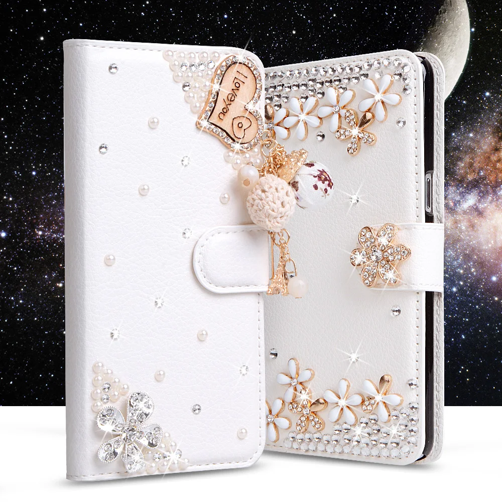 

Luxury Rhinestone Cover For Meizu M6 Note Case Filp Wallet PU Leather Cover Card Slot Stand Diamond Phone Bag For M6 Note Case