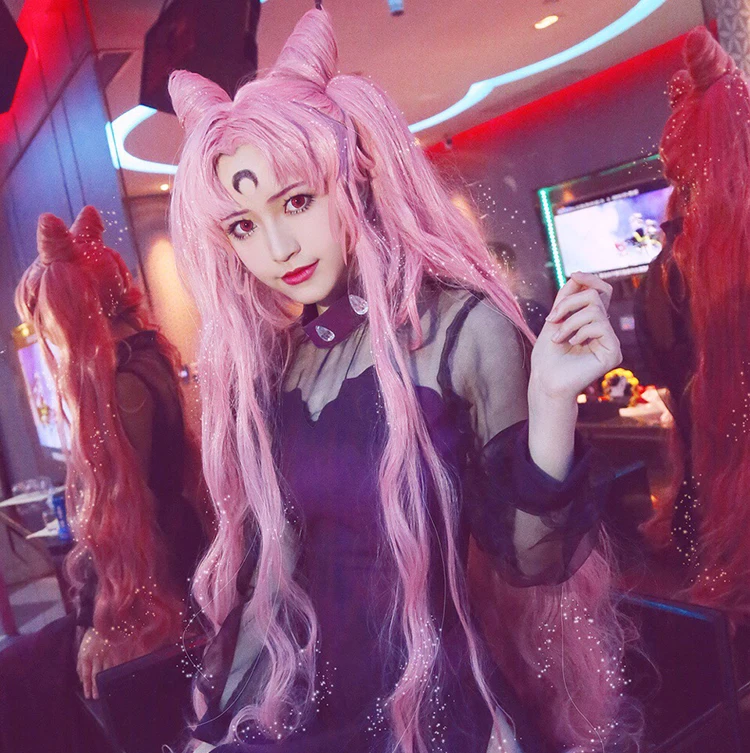 Сейлор Мун кристалл черная леди Tsukino Usagi маленькая спокойствие Chibiusa длинные