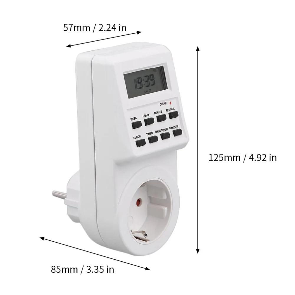 Подключаемый программируемый таймер розетка с часами летнее время случайная функция Прямая поставка