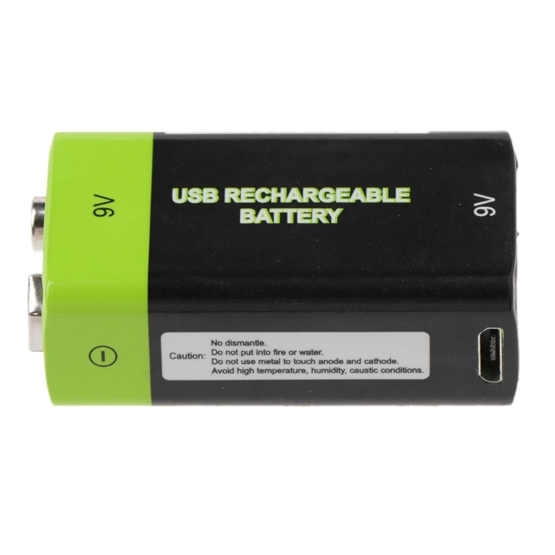 

9V 400mAh USB Rechargeable 6F22 Lipo Battery for Multimeter Microphone Remote