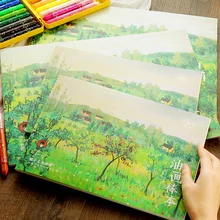Масляная пастель книга мел карандаш специальная бумага А4 акварель это 8 открыть картину живопись художественные прин