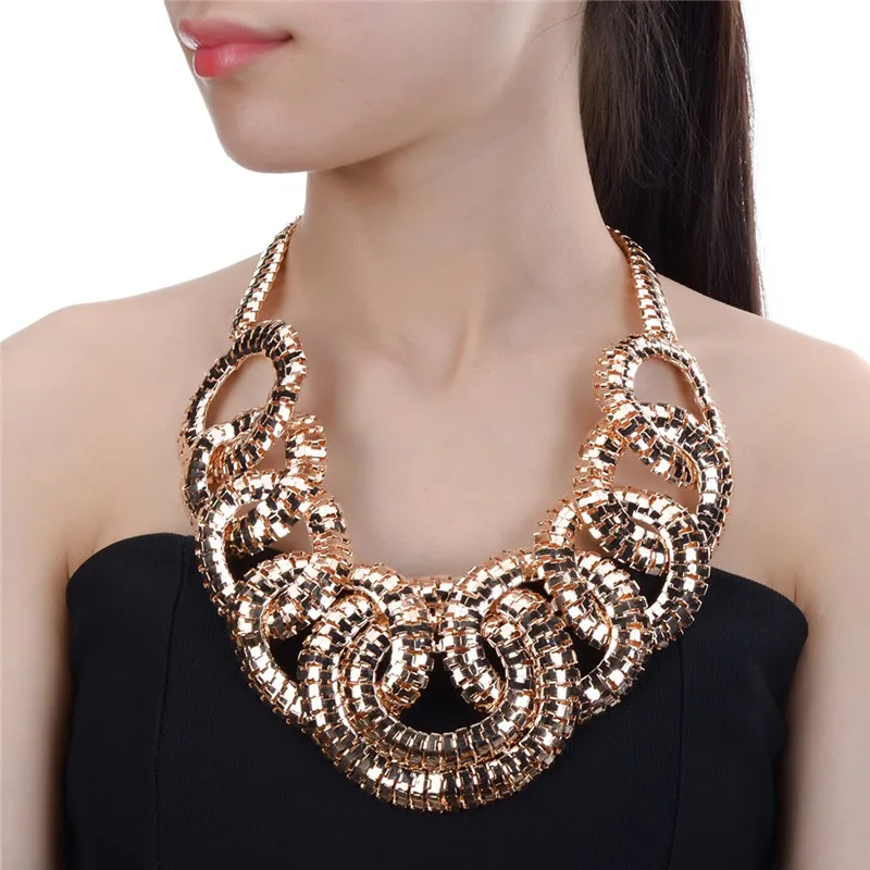 

JEROLLIN Bohemia Statement Jewelry Maxi Handmade Braided Rope Chunky Necklaces Beads Bib Chokers Neckalces Women