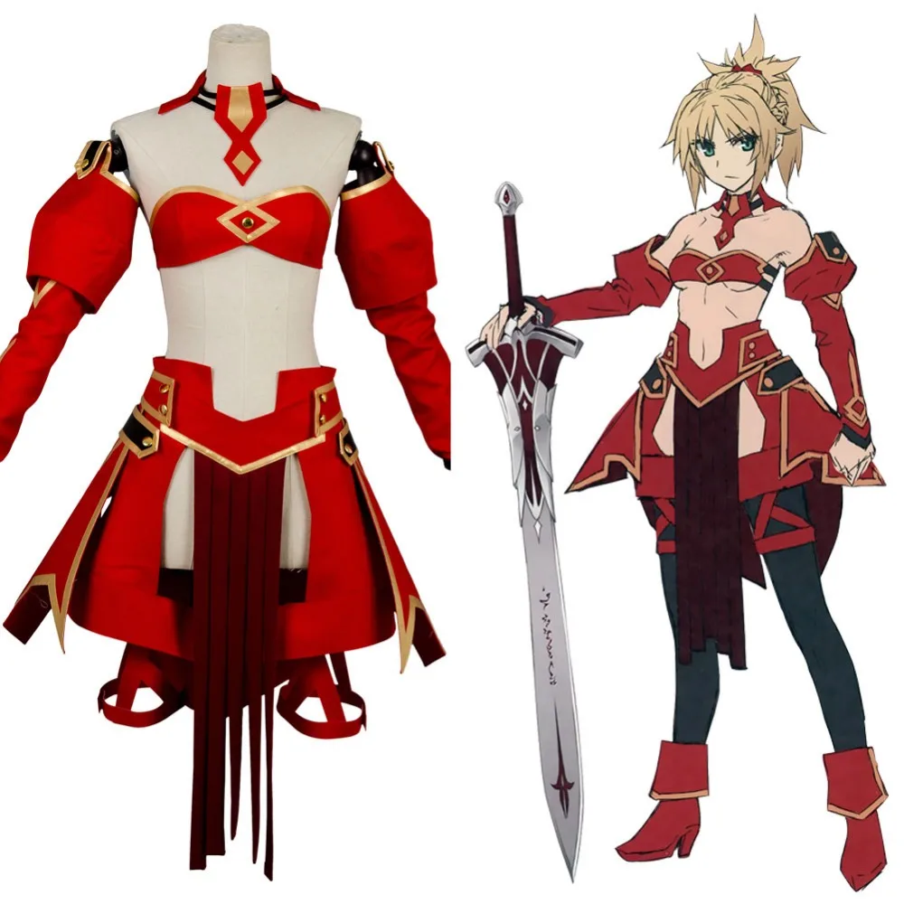 Fate Grand Order/Apocrypha FA Saber of Red платье Мордред карнавальный костюм полный комплект |