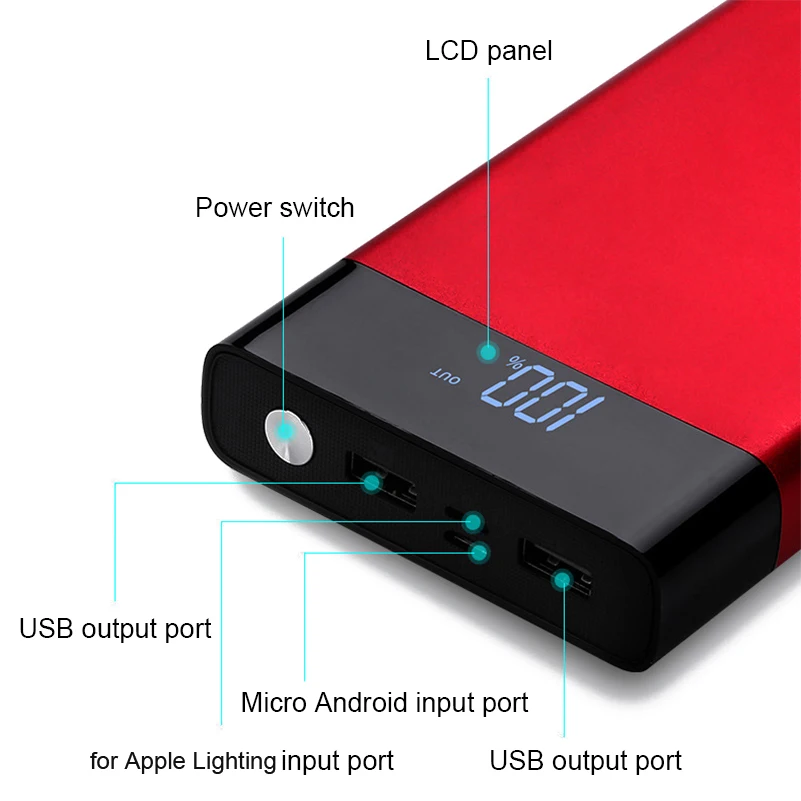 20000 мАч двойной USB выход 2.1A быстрая зарядка банк питания повербанк зарядное устройство для телефона 20000 мАч Внешний аккумулятор быстрая зарядка