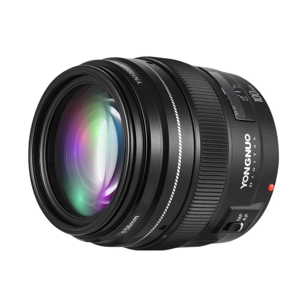 Объектив Yongnuo YN100mm F2 с автофокусом Средний телеобъектив Prime 100 мм для камеры Canon EOS Rebel AF MF 1200D 760D 700D 80D 70D 5D2