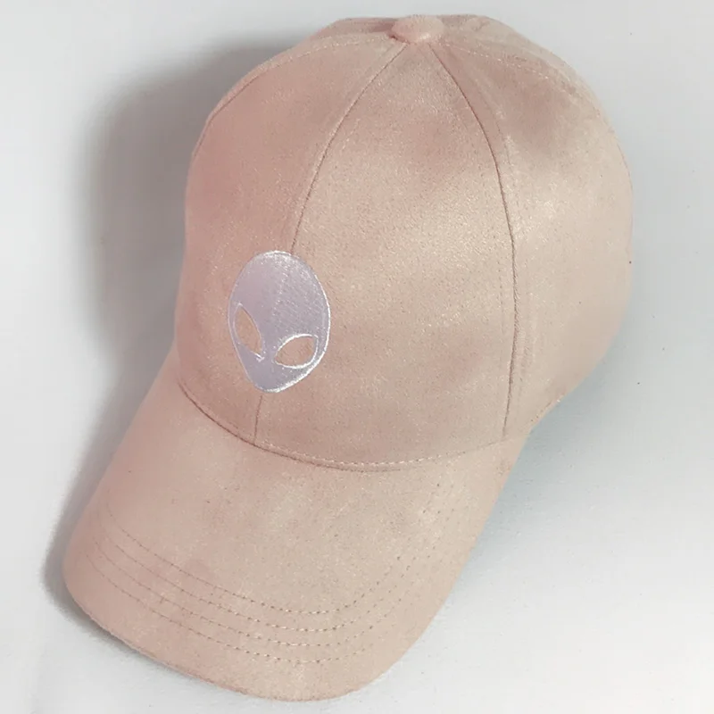 

Fashion Brand snapback aliens Outstar saucer Space E.T UFO fans black suede fabric baseball cap hat for adult women Casquette