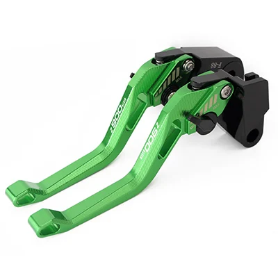 New 1 pair Adjustable CNC motorcycle Clutch Brake Levers For Kawasaki Z900RS Z900 RS Handle - Цвет: green