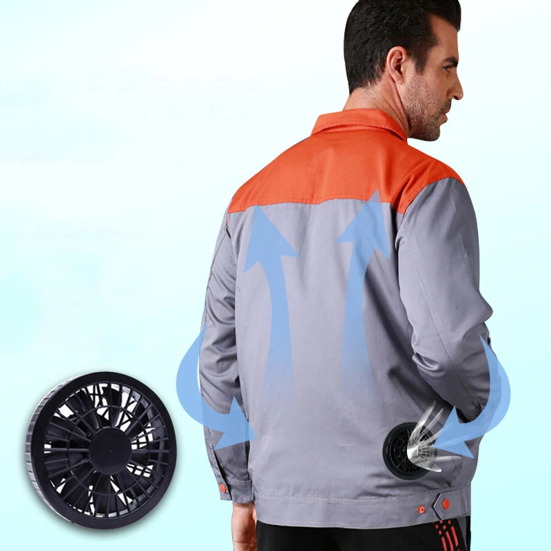 

Outdoor Summer Cool Air Conditioning Clothes Cooling Conditioned Fan Work Staff Jacket for High Temperature Fishing Hunting