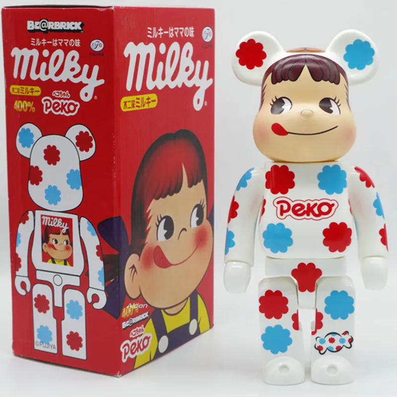 

11" Be@rbrick Gloomy BB Bearbrick Peko 400% Fujiya Decoration Couple Gifts PVC Action Figure Collectible Model Toy BOX 28CM B664