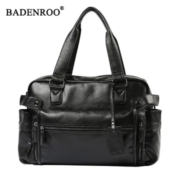 

Men Messenger Bags Male Handbags Briefcase Document Business High capacity Handbags pu Leather Office Bags Men Designer 2019