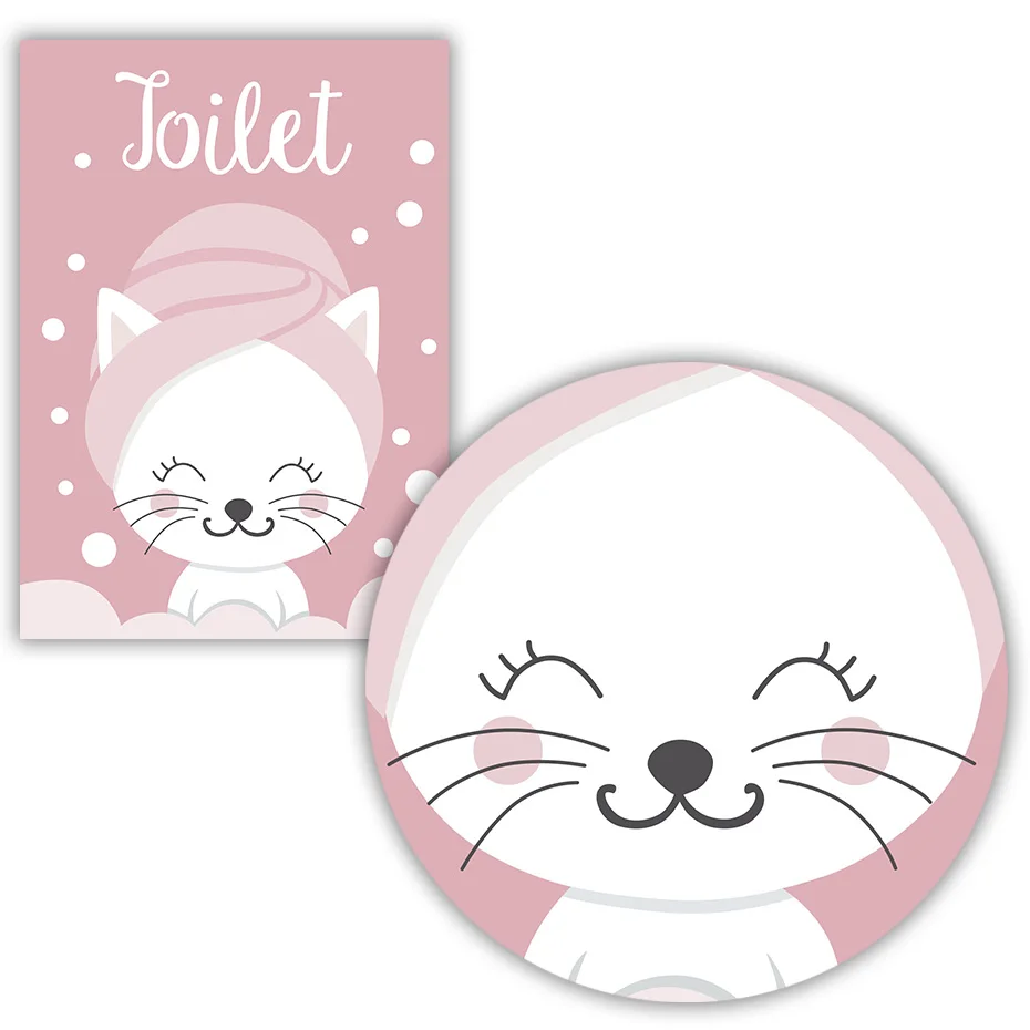 Cartoon Cute Cat Unicorn Quote Posters And Prints Canvas Art Painting Nordic Animals Wall Pictures For Kids Nursery Rooms Decora (2)