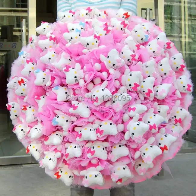 68pcs luxurious hello kitty cat stuffed animal cartoon plush toy