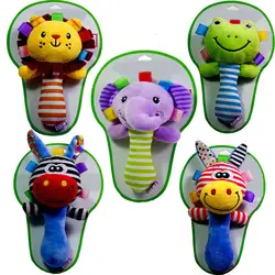 Kawaii Мультяшные игрушки для детей 0-3 лет детские мягкие детские погремушки-животные новорожденная кровать колокольчик пищалка игрушка