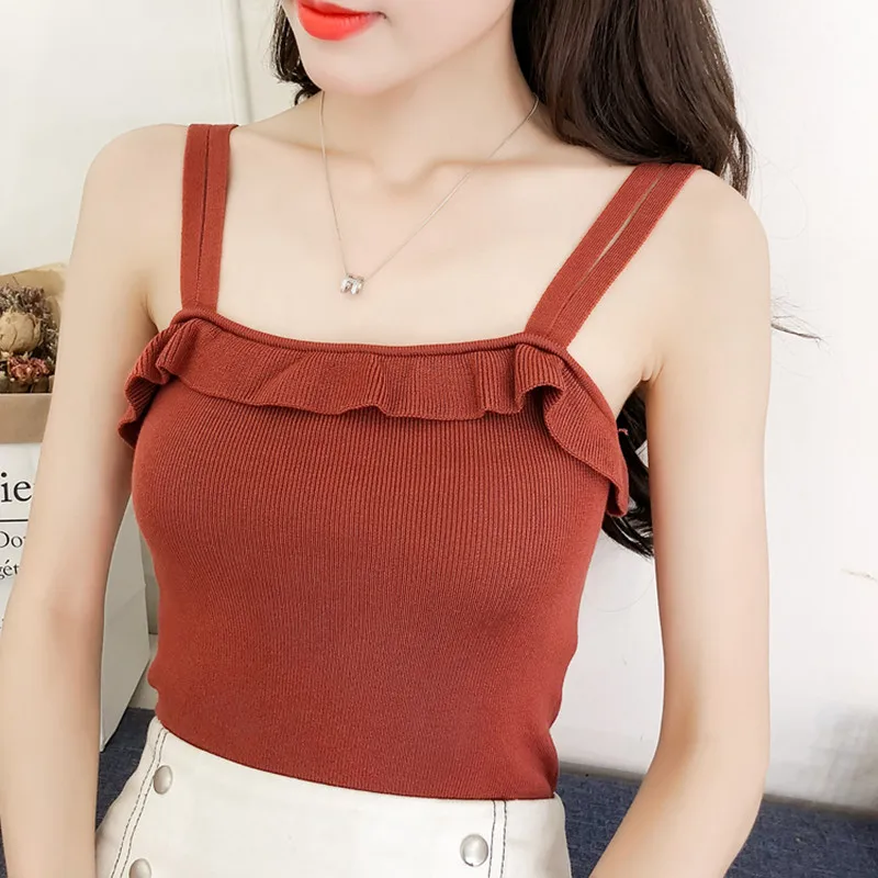 black elastic crop top