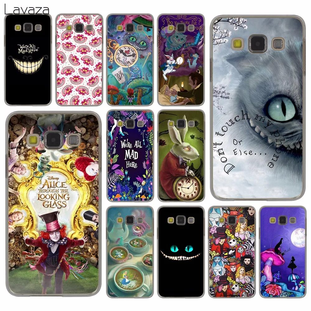 

Lavaza Alice in Wonderland cat Hard Case for Samsung Galaxy S10 S10E S8 Plus S6 S7 Edge S9 Plus Phone Cover