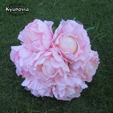Kyunovia Шелковый Искусственный Пион DIY Свадебный букет невесты свадебное оформление букета Свадебные цветы Свадебный букет D84