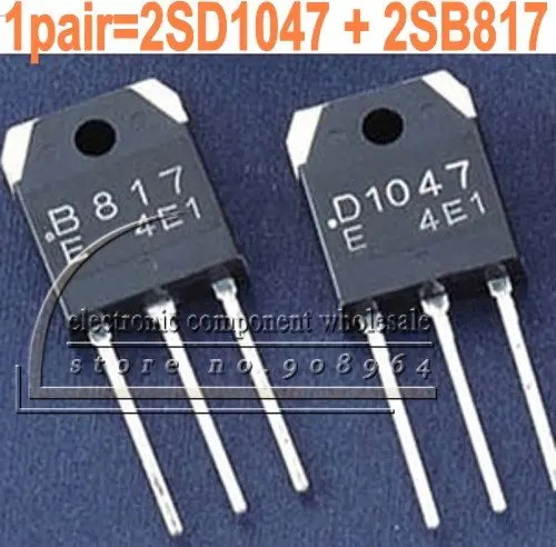 20 пара/лот 2SD1047 и 2SB817 (D1047 B817) плоские силиконовые Транзисторы бесплатная