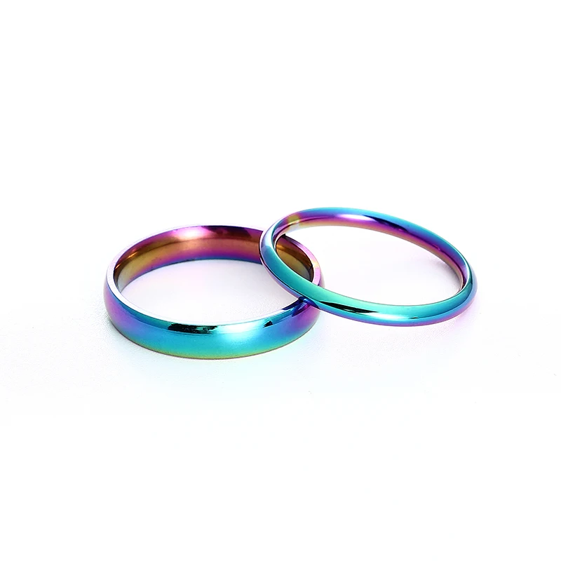 Couple Rings Titanium Steel Lovers Ring Stainless Steel Wedding Bands 2mm 4mm for Women and Man