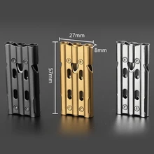

High Quality Three tubesHigh Decibel Food grade stainless steel Outdoor Emergency Survival Whistle Keychain Cheerleading
