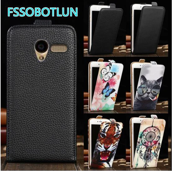 

For Alcatel OneTouch Pixi 3 4.5" 4G Case 5017D 5019D 5017X TOP Quality Cartoon Painting vertical phone bag flip PU Leather Cover
