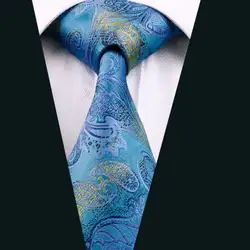 LD-461 модный бренд Для мужчин галстук 100% Шелковый Классический Пейсли жаккардовые галстук Gravata для Для мужчин Формальные Свадебная