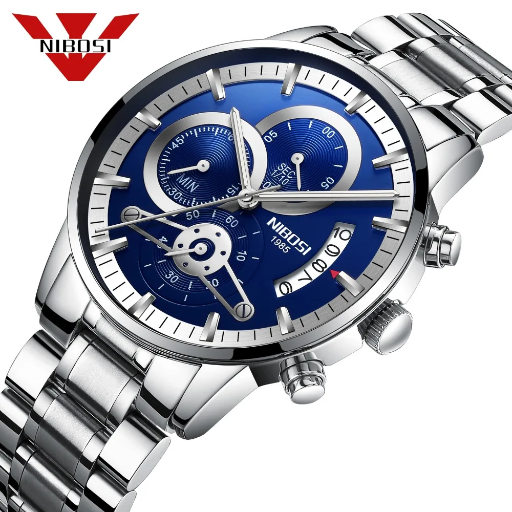 

NIBOSI 2019 New Top Luxury Brand Mens Watches Sports Watches Men Quartz Clock Sports Military Wrist Watch Relogio Masculino