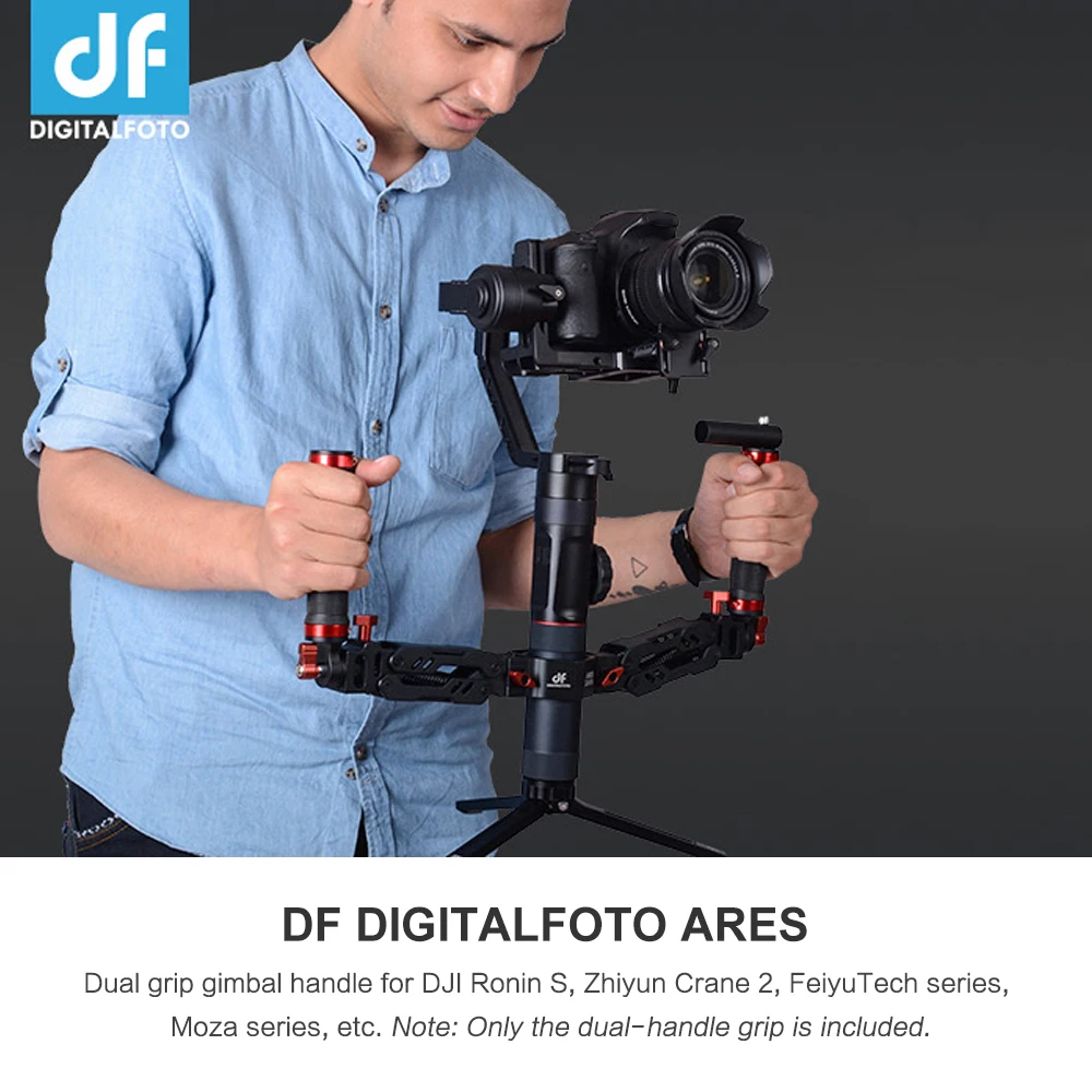 DIGITALFOTO Ares Z axis Alloy Aluminum Detachable Spring Dual Handle 5kg Loads for DJI Ronin S ZHIYUN Crane 2 MOZA AIR 2 Gimbal