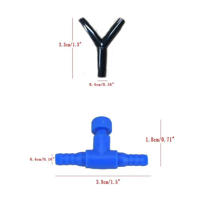 5 шт./лот аквариумные воздушные трубы тройник аксессуары для аквариума воздушные клапаны обратный клапан переключатель кран 4 мм диаметр шланга Trachea