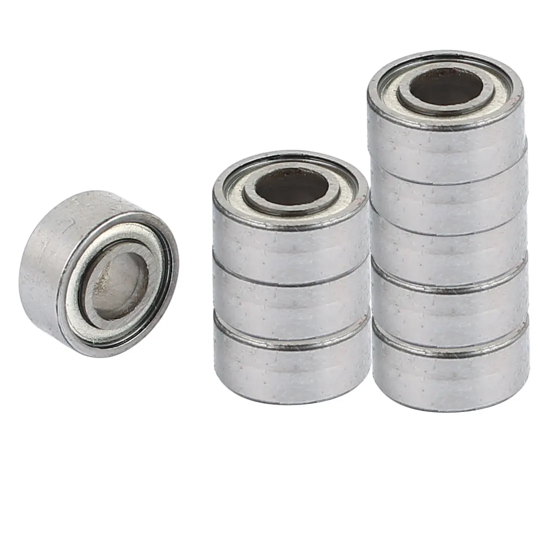 

684Zz 10Pcs 9 X 4Mm Silver Metal Shields Deep Groove Ball Bearings