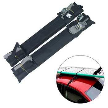 

1set Universal Car Soft Roof Rack Luggage Surfboard Carrier adjustable tough holder for kayaks ski etcs perfect for vaction